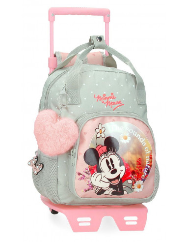 29622T1 ADAPT. BACKPACK 28CM.W/TROLLEY MINNIE MOUSE WILD NAT